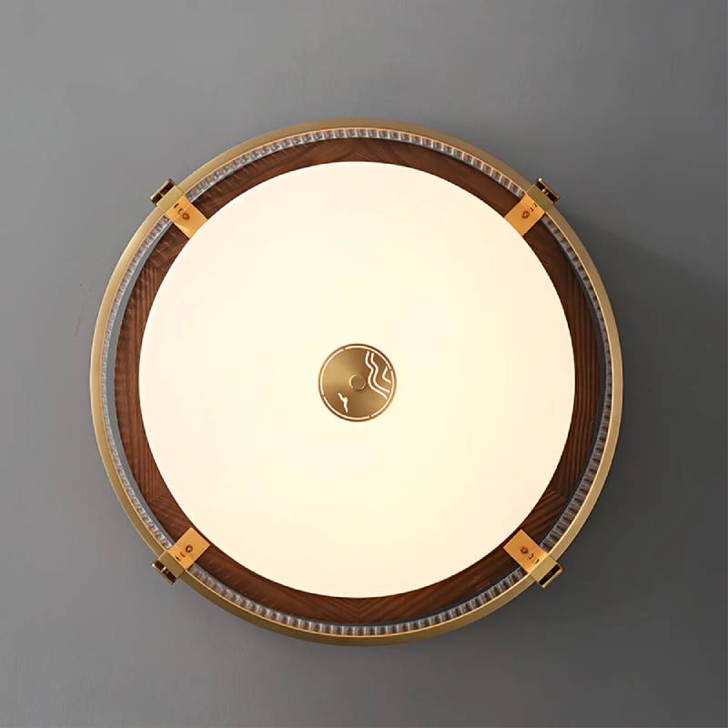 Contemporary Bedroom Ceiling Light In Brass With LED | Lersk