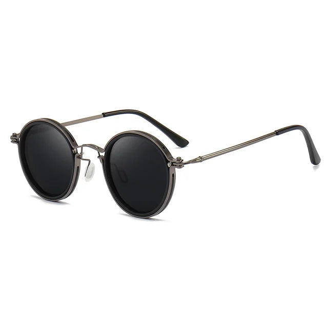 Lunara Vintage Okrągłe Okulary Przeciwsłoneczne ze Złotą Oprawą i Ochroną UV400 | Lersk