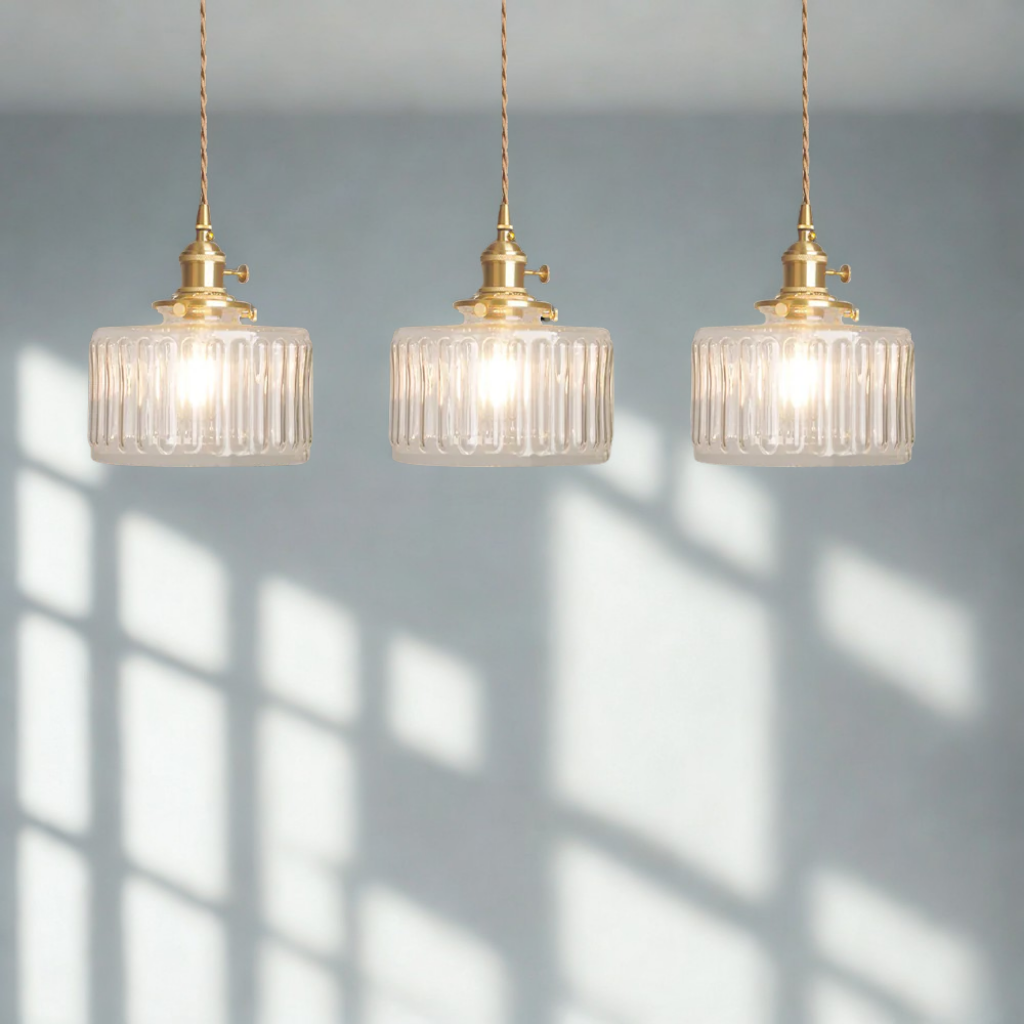 Vintage Glass Kitchen Pendant Lamp – Adjustable Height Modern Nordic Lighting for Kitchen Island and Dining Areas 8