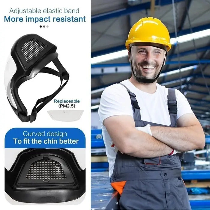 Full Face Shield Mask With Anti Fog Function For Full Forehead To Chin Coverage Lightweight Shield For Home Or Workshop Use | Lersk