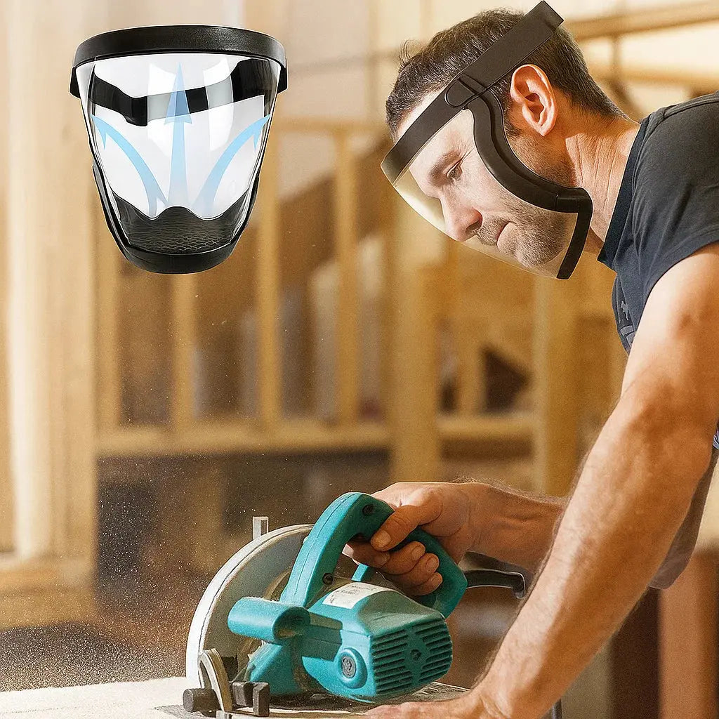 Full Face Shield Mask With Anti Fog Function For Full Forehead To Chin Coverage Lightweight Shield For Home Or Workshop Use | Lersk