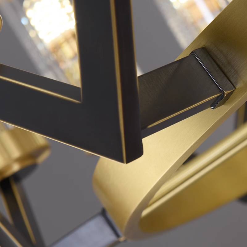 Aurora Gold Chandelier Modern Glass Cylinder Ceiling Light | Lersk
