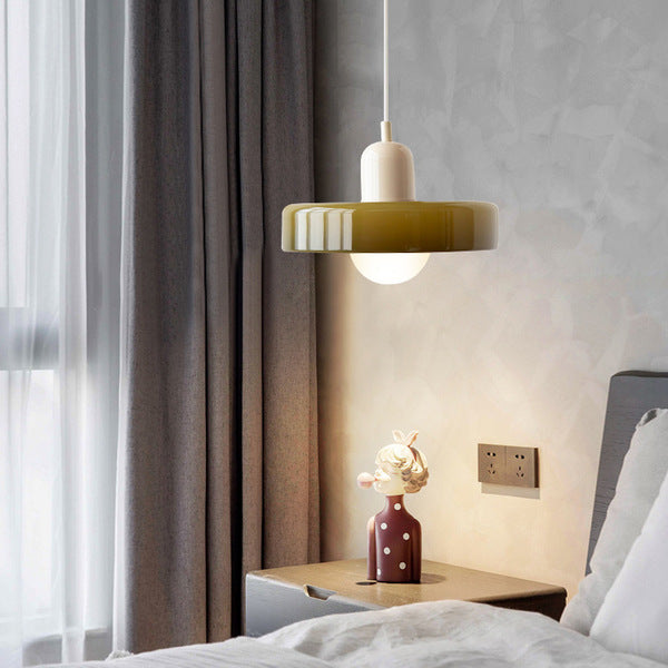 Aurelo Colored Glass Bauhaus Pendant Light for Dining Rooms | Lersk