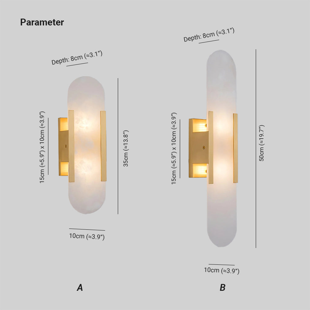 Lunara | Luxury Alabaster Wall Lamp with Warm Glow | Lersk