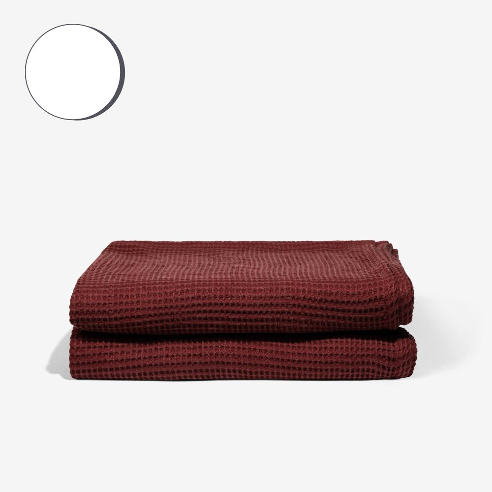 SereneBamboo Soft Waffle Spa Towels 2 Pack Set Eco Friendly | Lersk