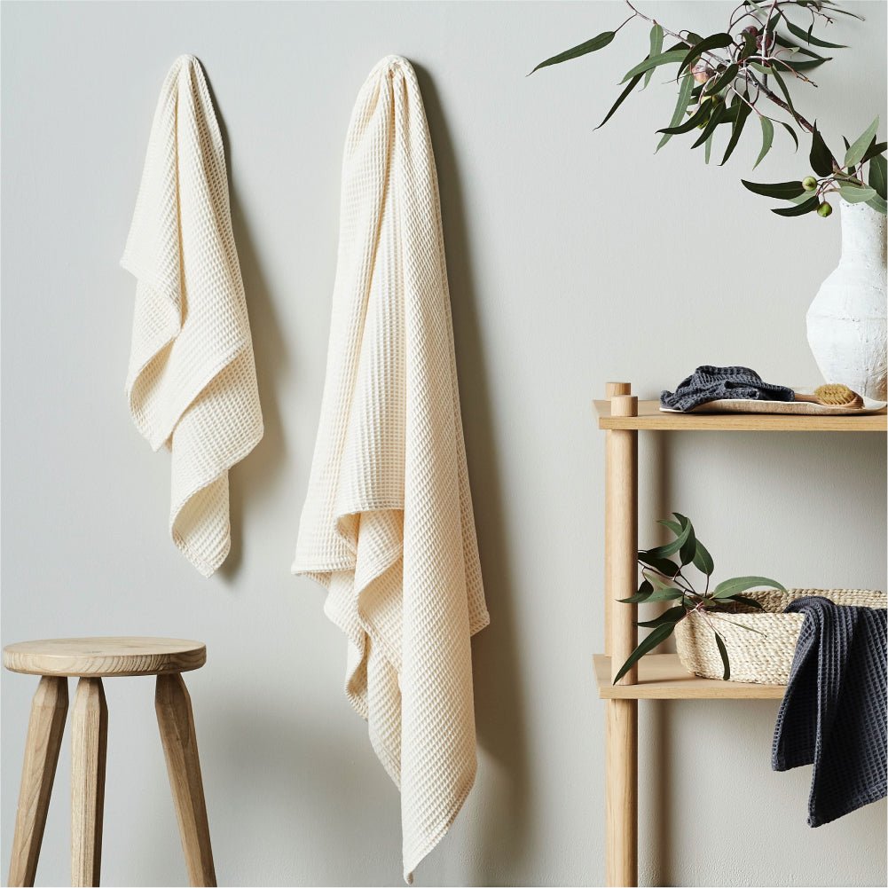 SereneBamboo Soft Waffle Spa Towels 2 Pack Set Eco Friendly | Lersk