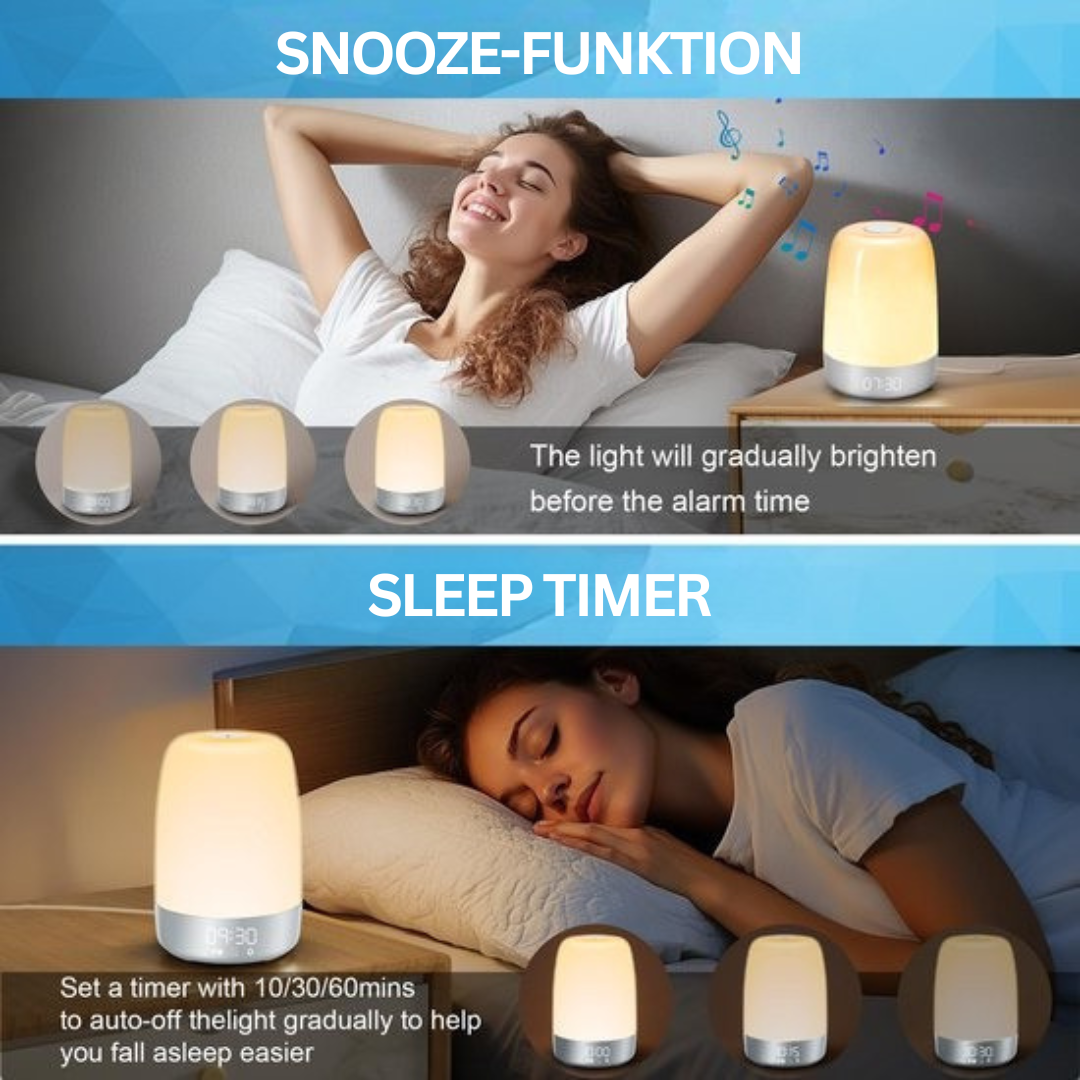 Aurora Wake Up Light solopgangsvækkeur med naturlige lyde til travle morgener | Lersk