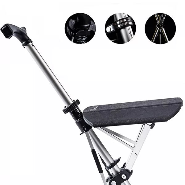 Bengala com Assento - Cadeira Dobrável Portátil para Conforto em Movimento | Suporte de Mobilidade | Lersk