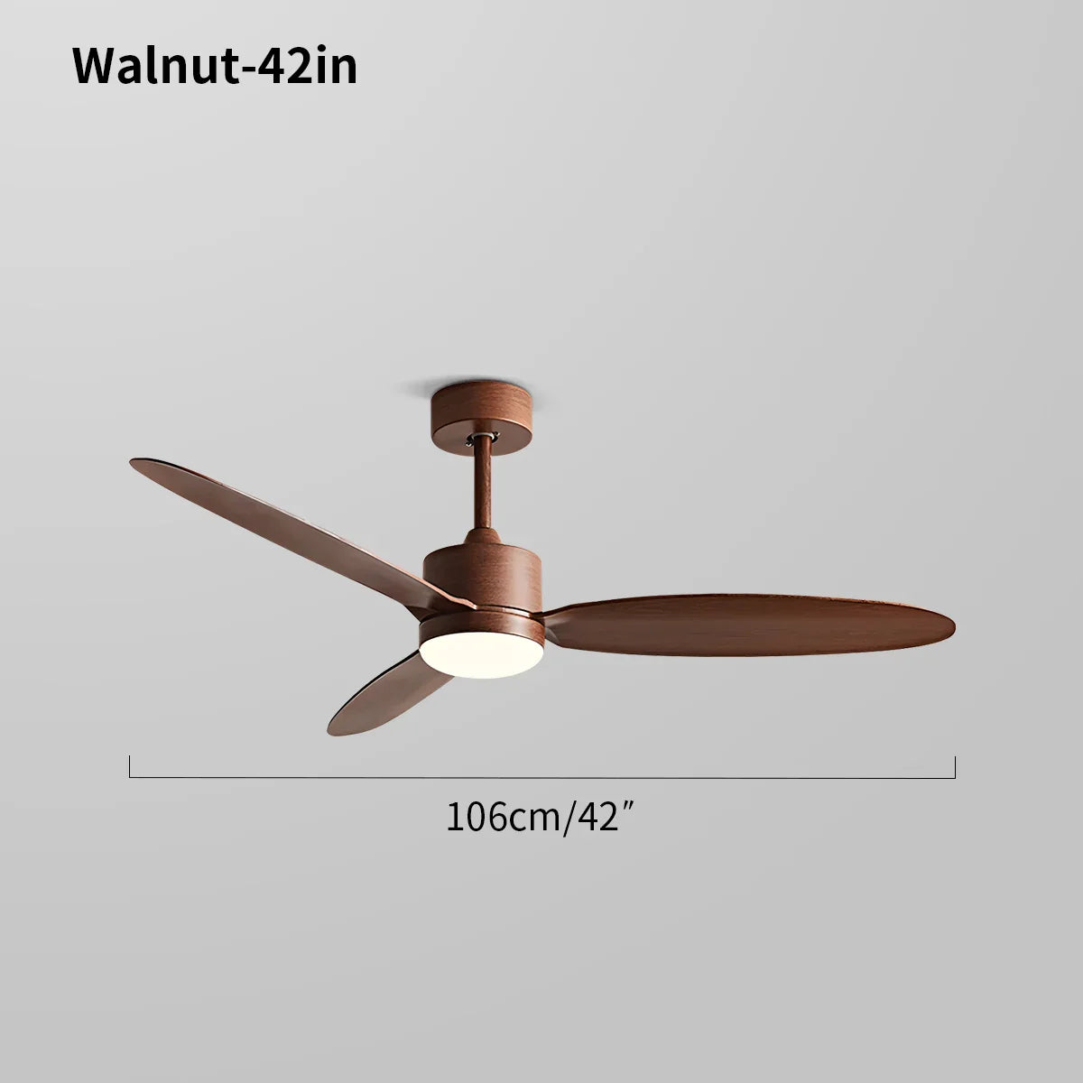Ventilador de techo de 3 aspas con luz para dormitorio | Lersk