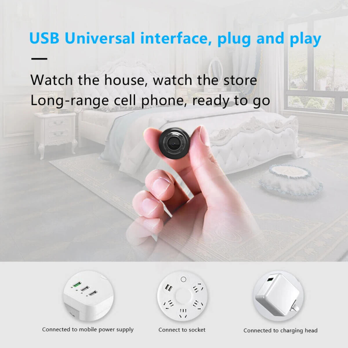 NovaGuard 1080P Mini Telecamera WiFi Impermeabile con Visione Notturna a 160 Gradi | Lersk