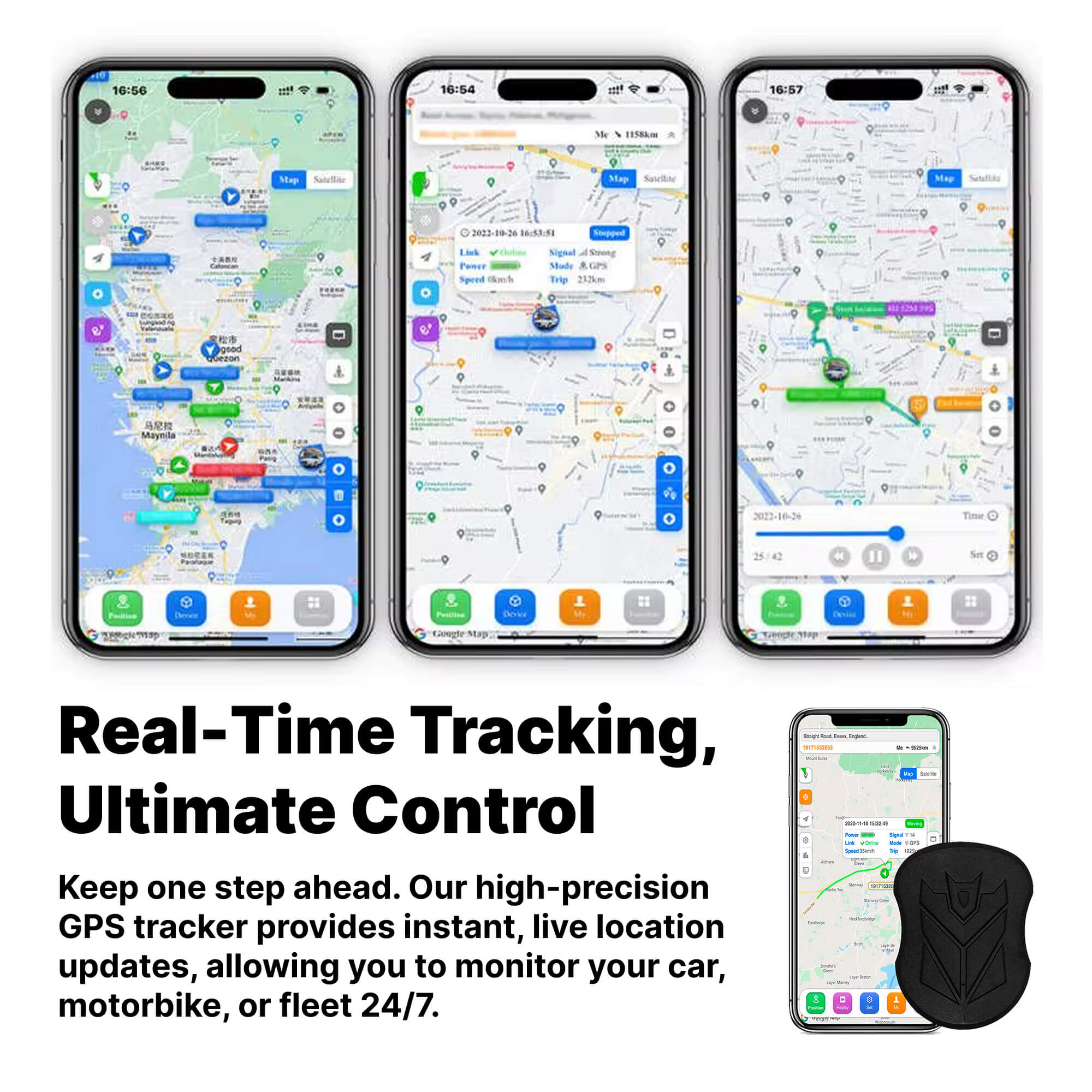 Waterproof GPS Car Tracker: Real-Time, Voice-Activated, 5000mAh Battery | Lersk