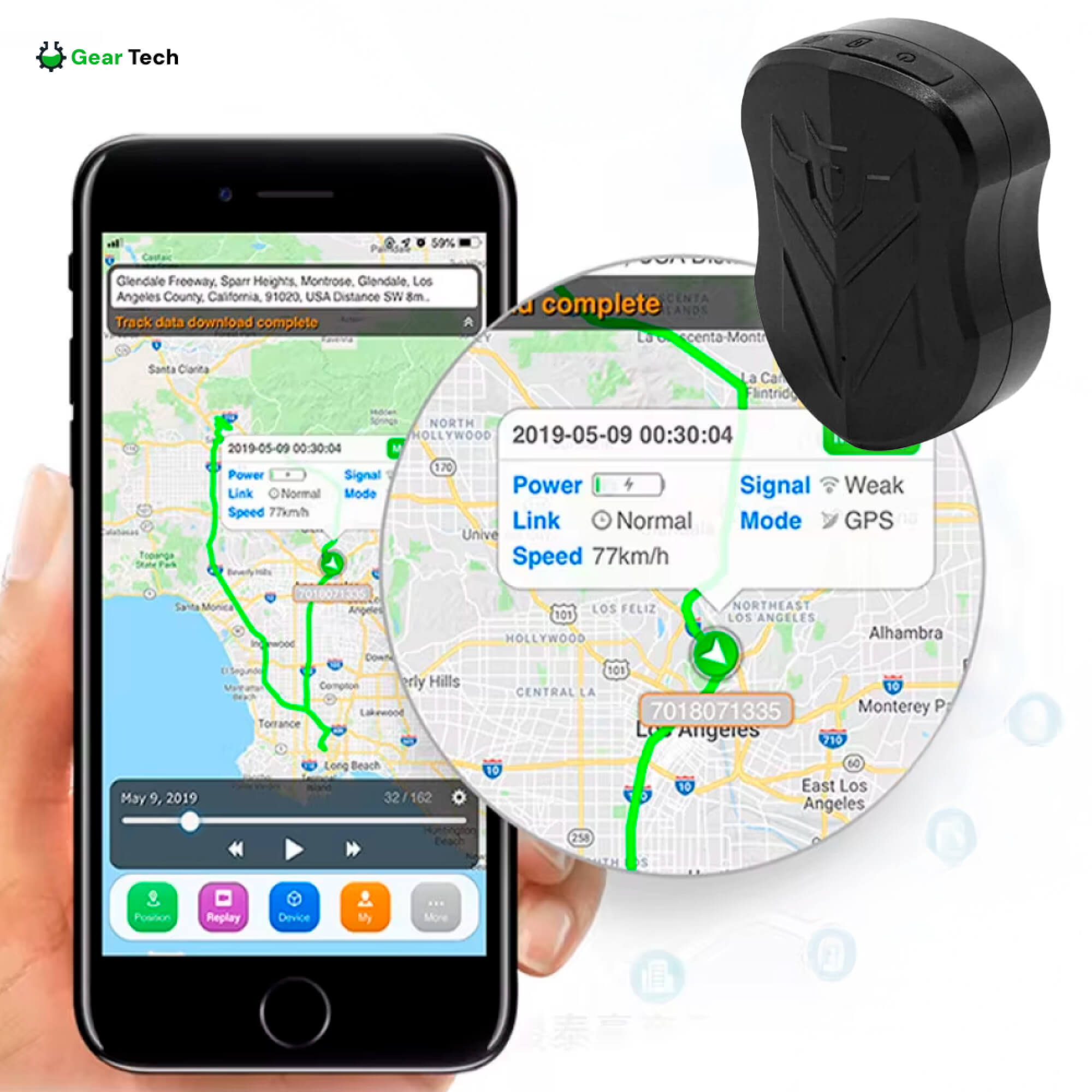 Waterproof GPS Car Tracker: Real-Time, Voice-Activated, 5000mAh Battery | Lersk