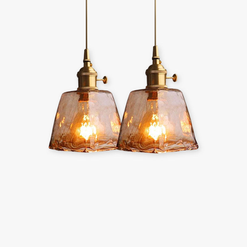 Aurelia Retro LED Pendant Light in Gold Metal Fixture | Lersk