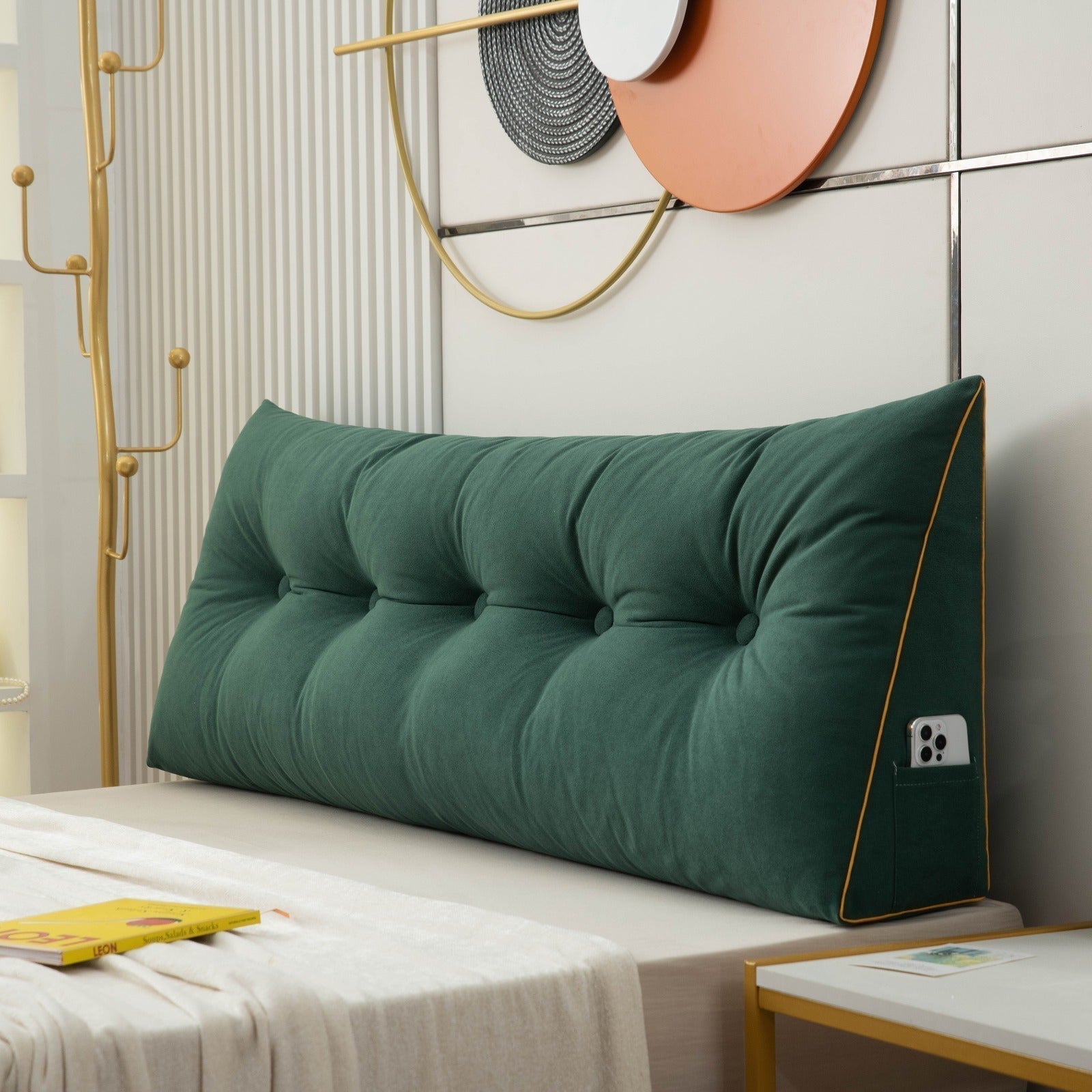 Cuscino a cuneo ergonomico NovaRest per supporto di schiena e collo, comfort per letto e divano | Lersk