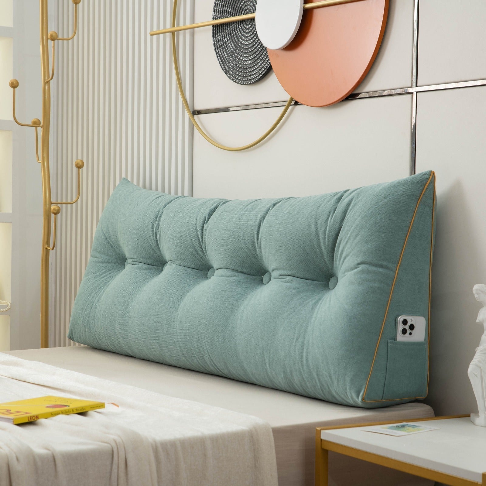 Cuscino a cuneo ergonomico NovaRest per supporto di schiena e collo, comfort per letto e divano | Lersk