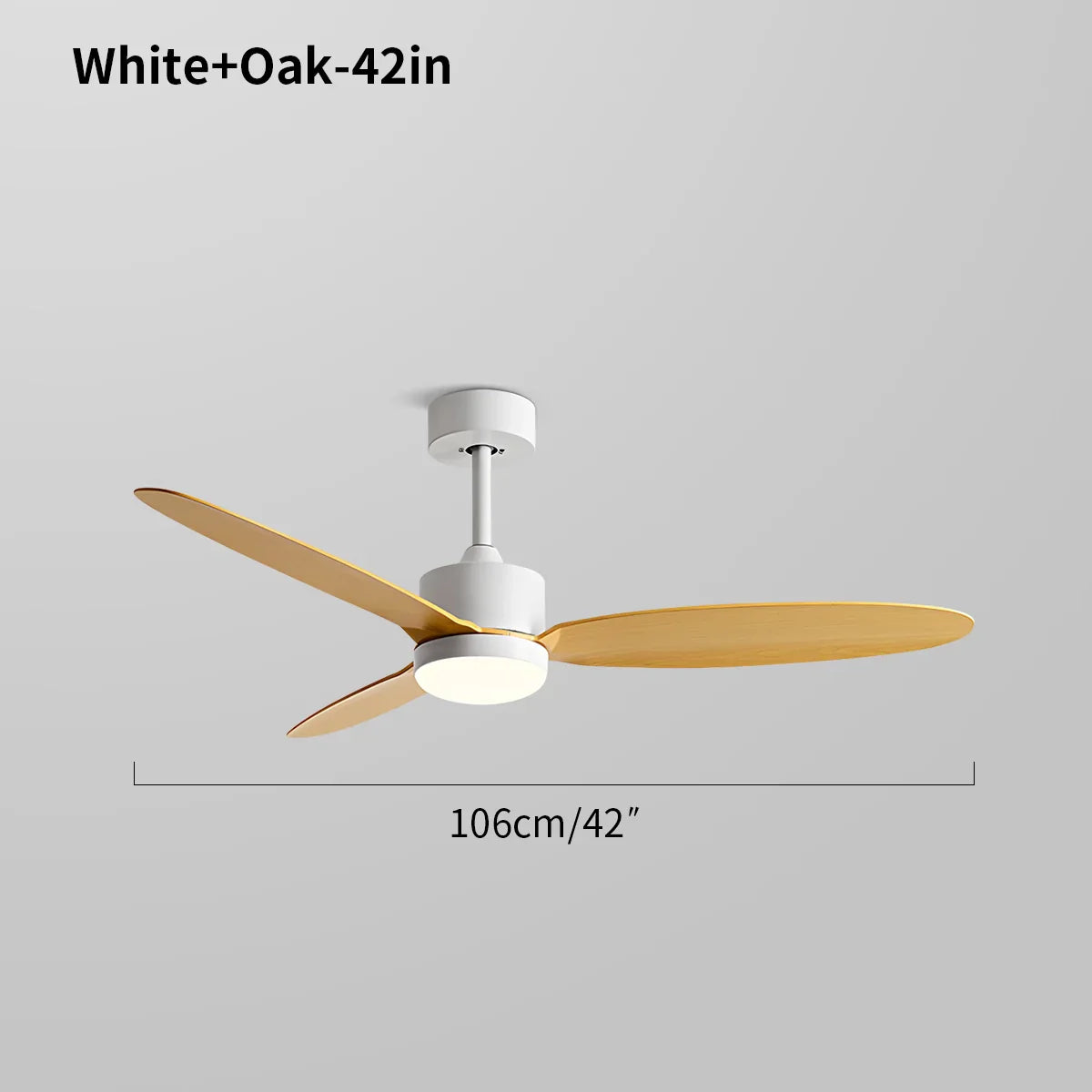 Ventilador de techo de 3 aspas con luz para dormitorio | Lersk