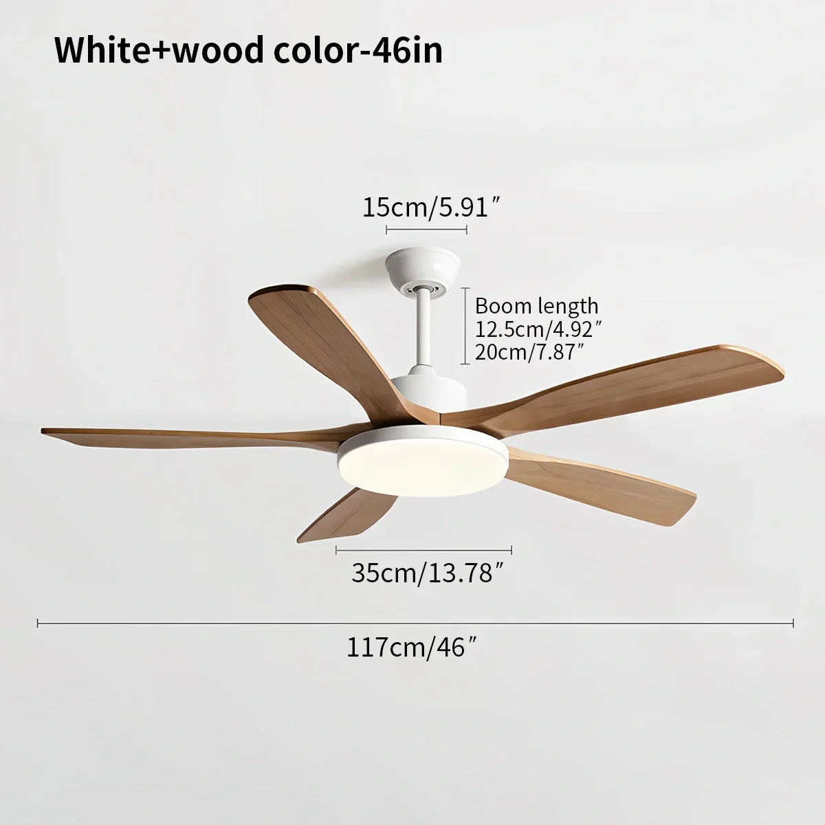 Ventilador de techo minimalista para sala de estar con luz | Lersk