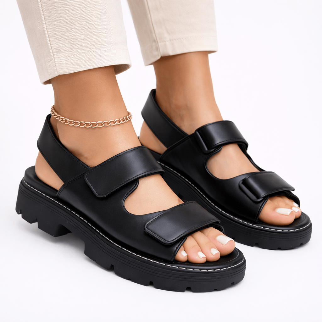 Adjustable Women's Chunky Platform Sandals for All Day Comfort | Lersk