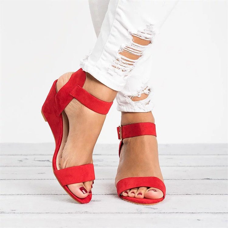 Women's Ankle-Strap Wedge Sandals With Spring Style And Comfortable Fit | Lersk