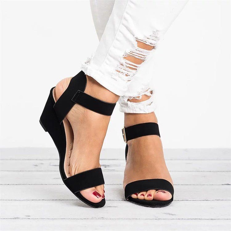 Women's Ankle-Strap Wedge Sandals With Spring Style And Comfortable Fit | Lersk