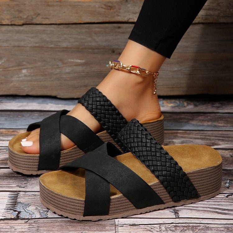 Comfortable Women's Platform Sandals in Durable Materials, Size Options | Lersk