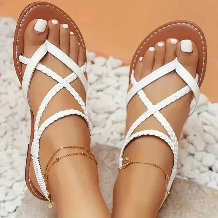 Women's Strappy Flat Sandals For Summer Casual Footwear | Lersk