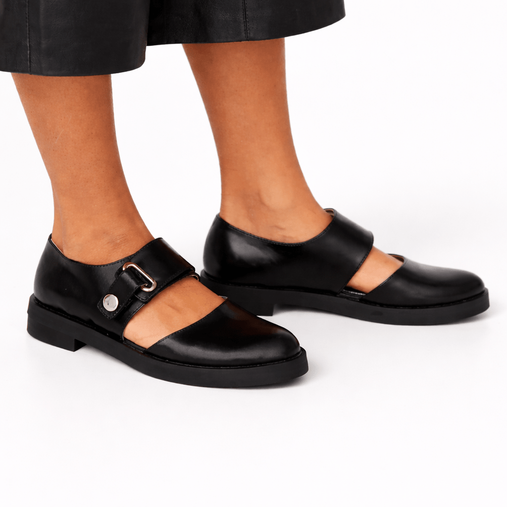 Women's Mary Jane Flats With Comfortable Fabric And Modern Design Size Options | Lersk