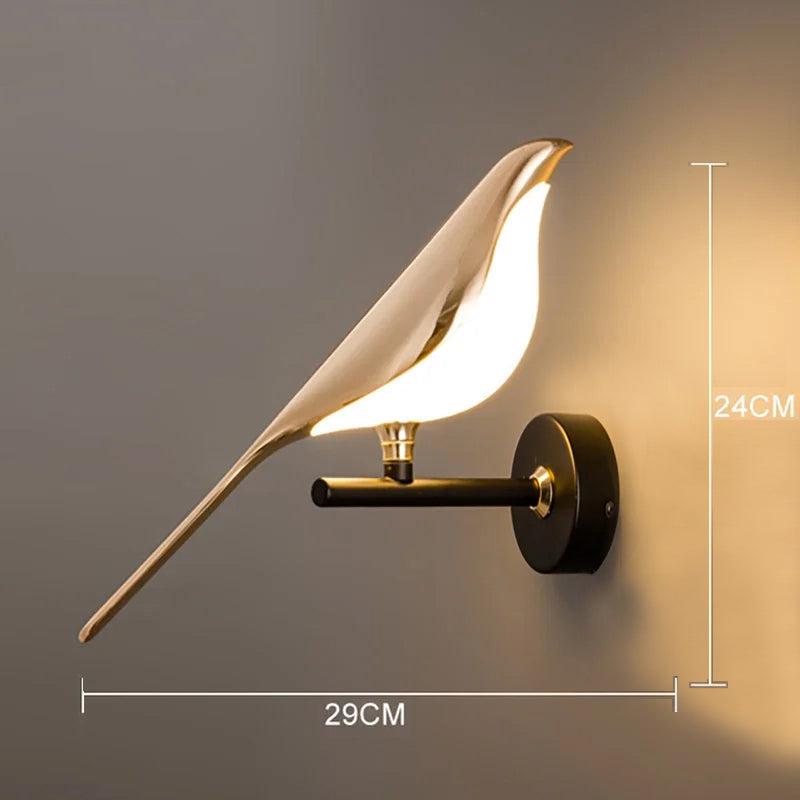 LED Bird Wall Lamp Cozy Nordic Night Light For Home Decor | Lersk