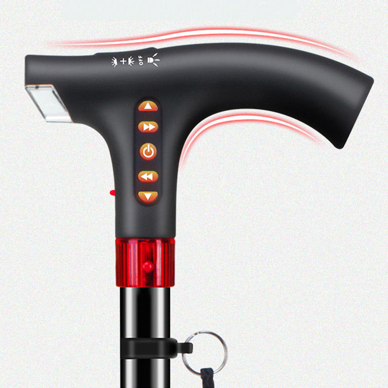 Smart Walking Stick With LED Light And Radio Emergency Alarm And Adjustable Height | Lersk