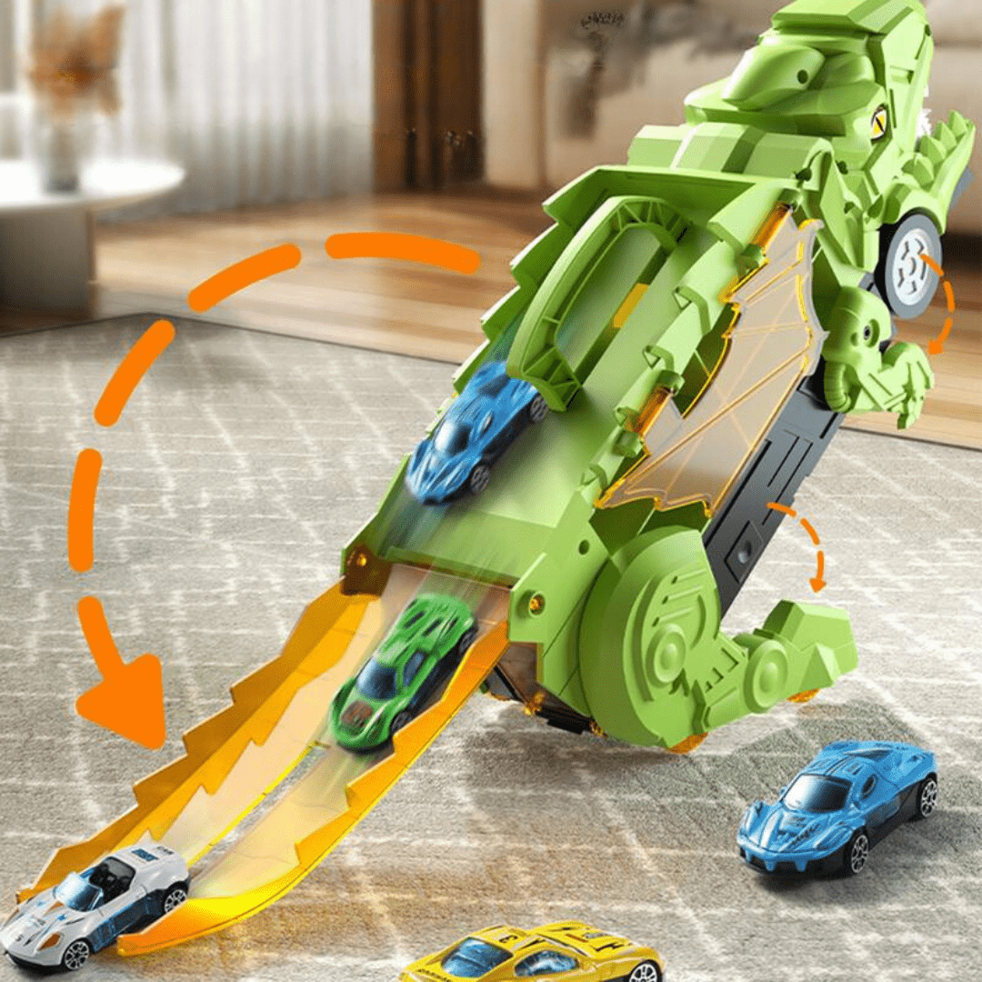 Dinosaur Car Play Truck Kit With Toy Cars And Racetracks | Lersk