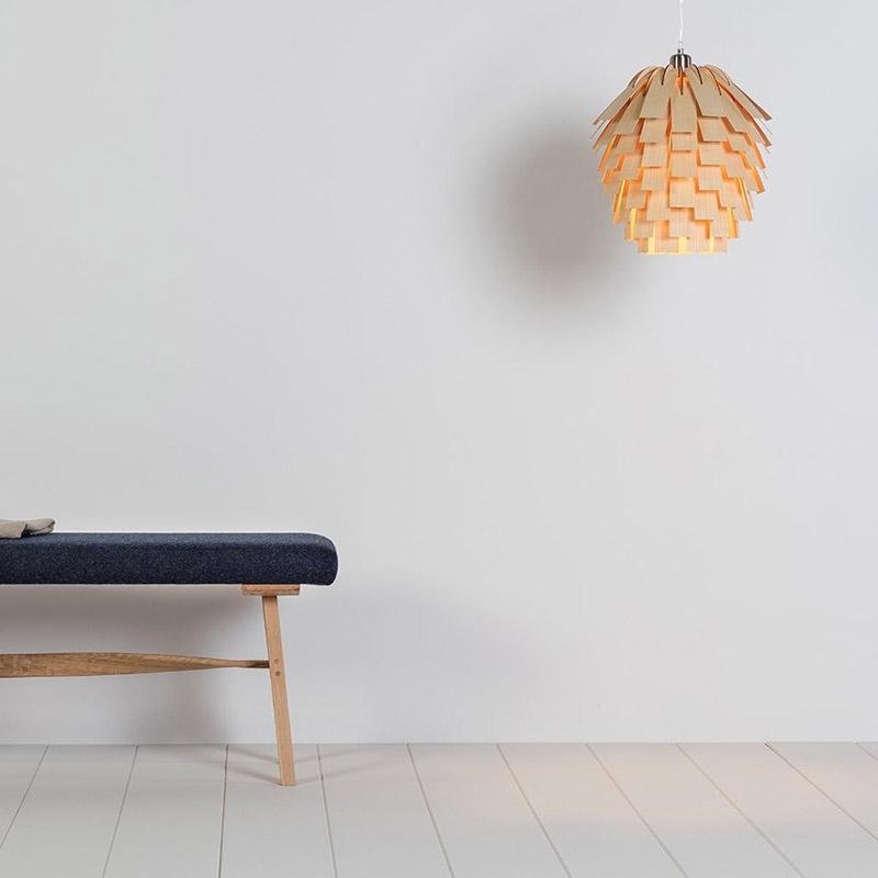 SylvaArtichoke Wood Pendant Lamp Rustic Hanging Light | Lersk