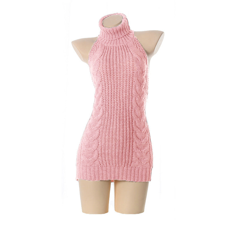 Bold Backless Off-Shoulder Knit Sweater for Nightlife | Lersk