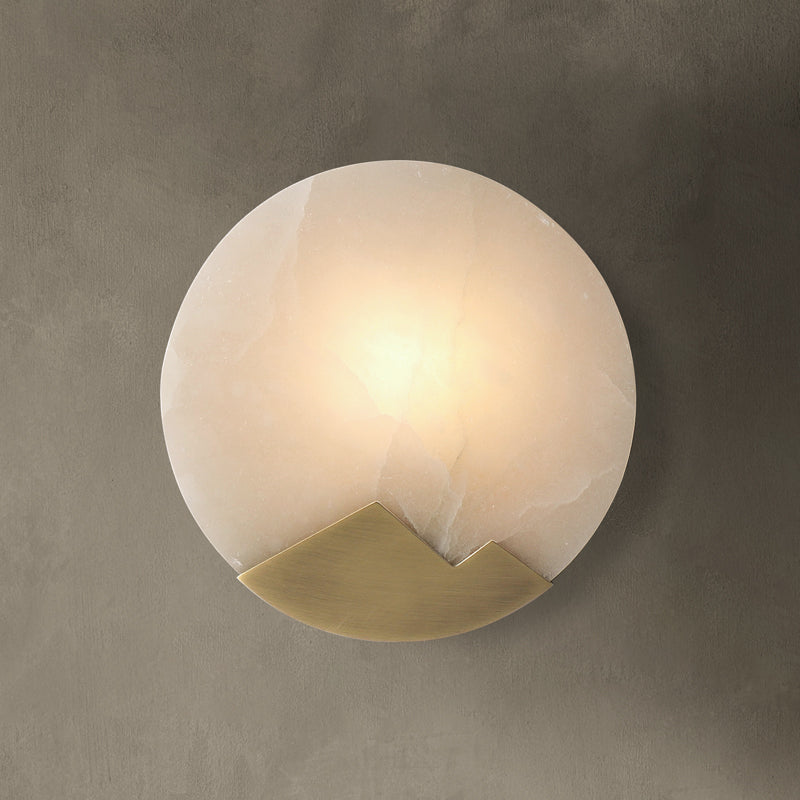 Luminux Marble LED Wall Light With Brass Accents, Nordic Style | Lersk