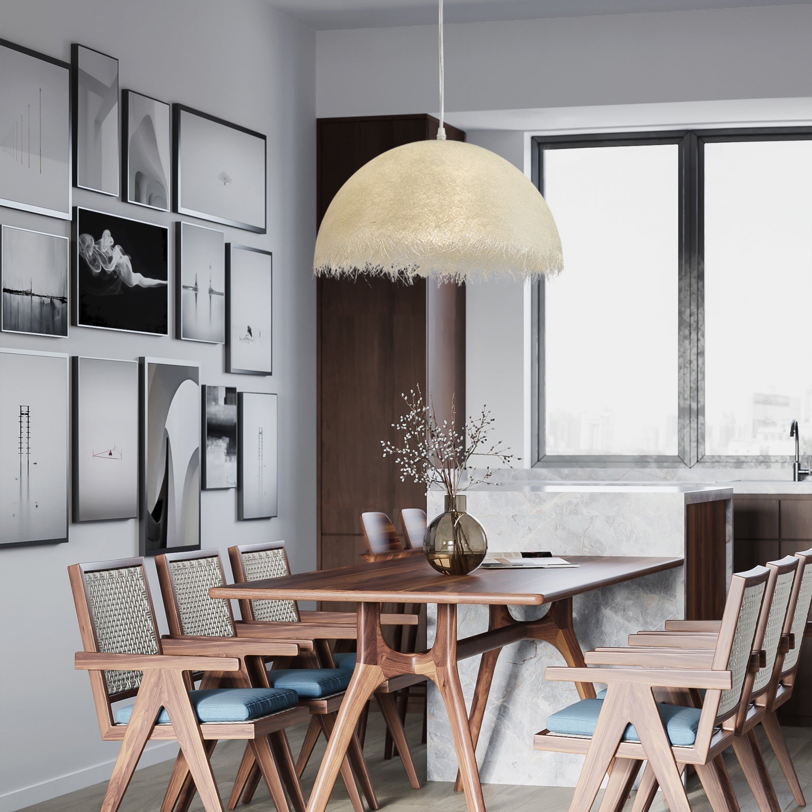 NovaLine Minimalist Pendant Lamp in Epoxy and Metal | Lersk
