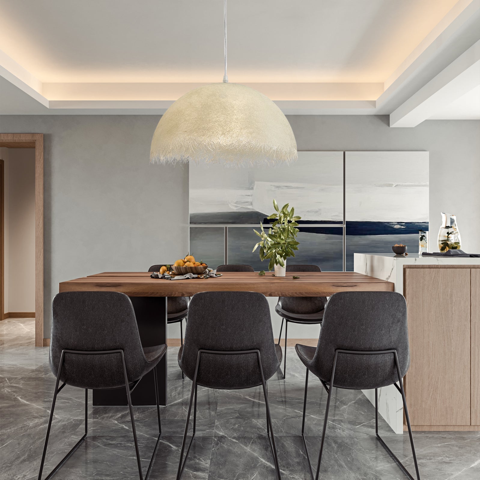 NovaLine Minimalist Pendant Lamp in Epoxy and Metal | Lersk