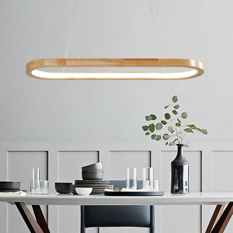 LumaWood Modern Hanging Lamp Metal And Wood With LED | Lersk