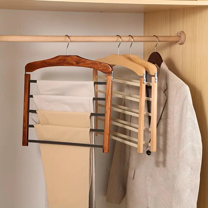 Sylvar Wood & Metal Multi-Bar Closet Hanger for Wardrobe | Lersk