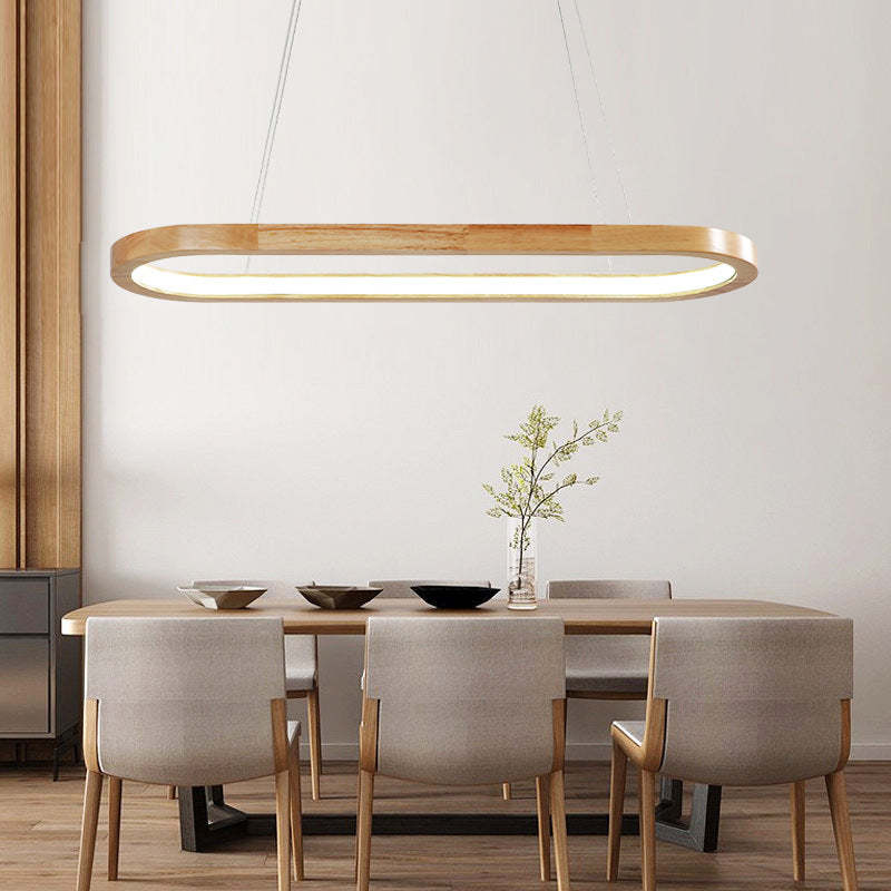 LumaWood Modern Hanging Lamp Metal And Wood With LED | Lersk