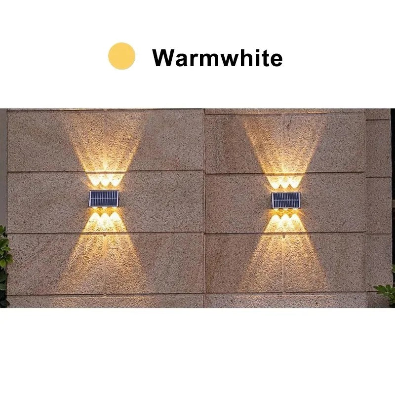 Solar Powered Outdoor Wall Light With Up And Down LED Waterproof For Garden | Lersk