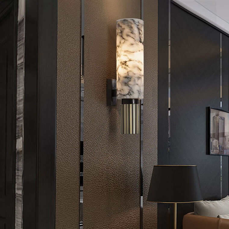 Vellaro Marble Wall Lamp | Luxurious Stone Fixture Elite | Lersk