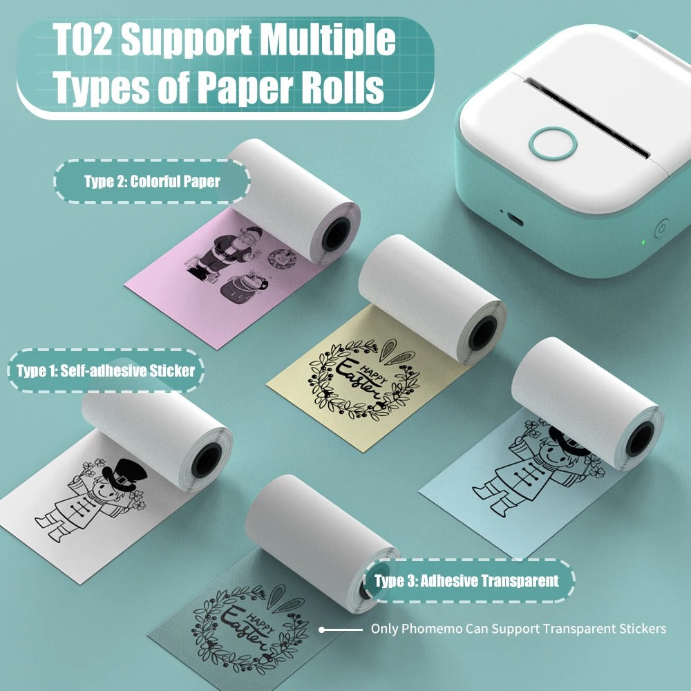 Portable Mini Printer Bluetooth Inkless Instant Photo Printing for Smartphones | Lersk