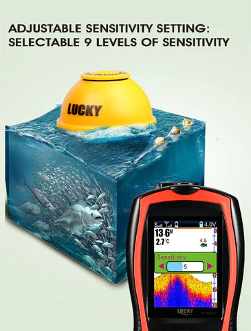 MarinScout Bezprzewodowy Sonar do Łowienia Ryb z Wyświetlaczem Głębokości i Temperatury | Lersk