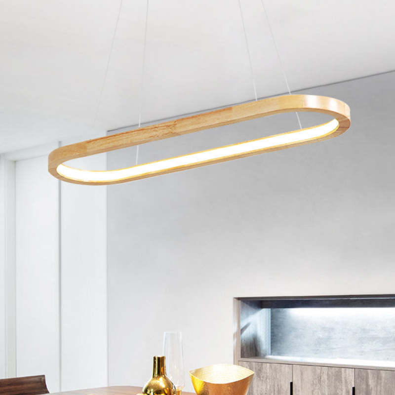 LumaWood Modern Hanging Lamp Metal And Wood With LED | Lersk