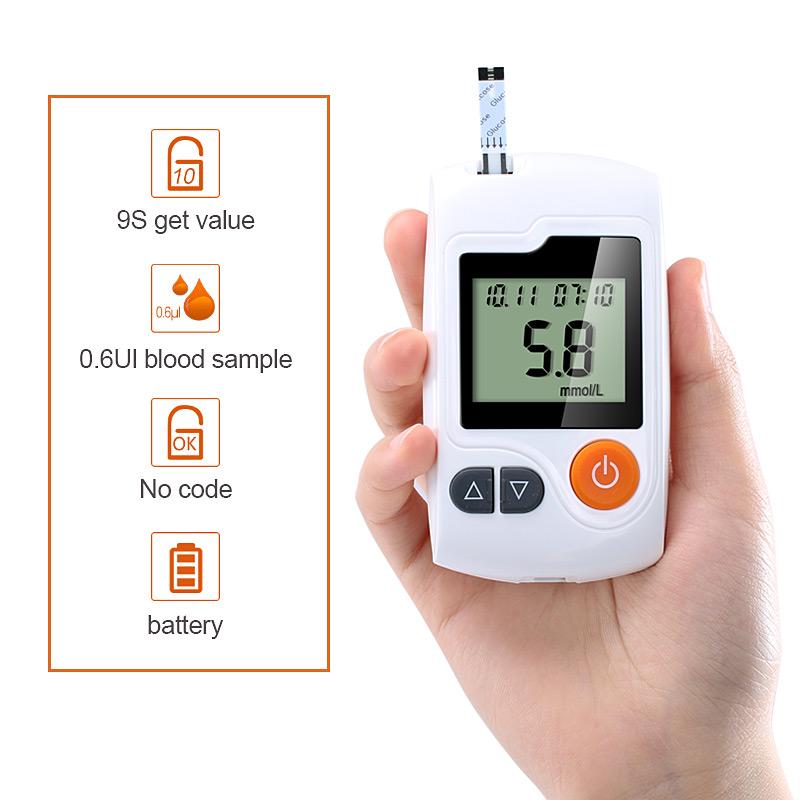AccuCare glukometr s 100 testovacími proužky pro domácí použití | Lersk