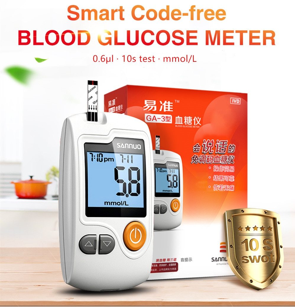 AccuCare glukometr s 100 testovacími proužky pro domácí použití | Lersk