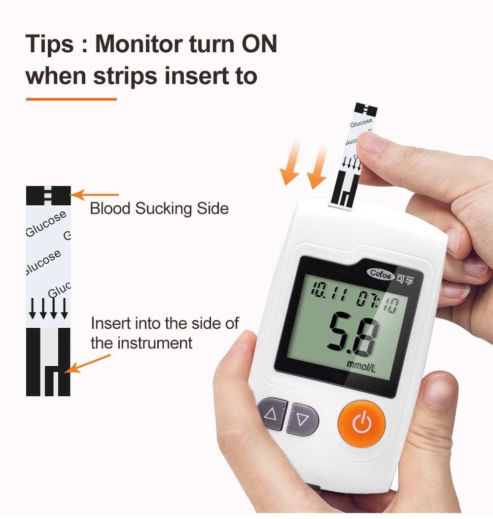 AccuCare glukometr s 100 testovacími proužky pro domácí použití | Lersk