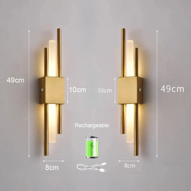 AstraBeam Rechargeable Wireless LED Wall Sconce | Lersk