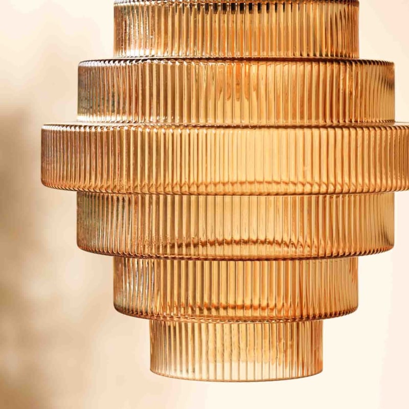 Elara Glass and Brass Bottle Pendant Lamp with Vintage Glow | Lersk