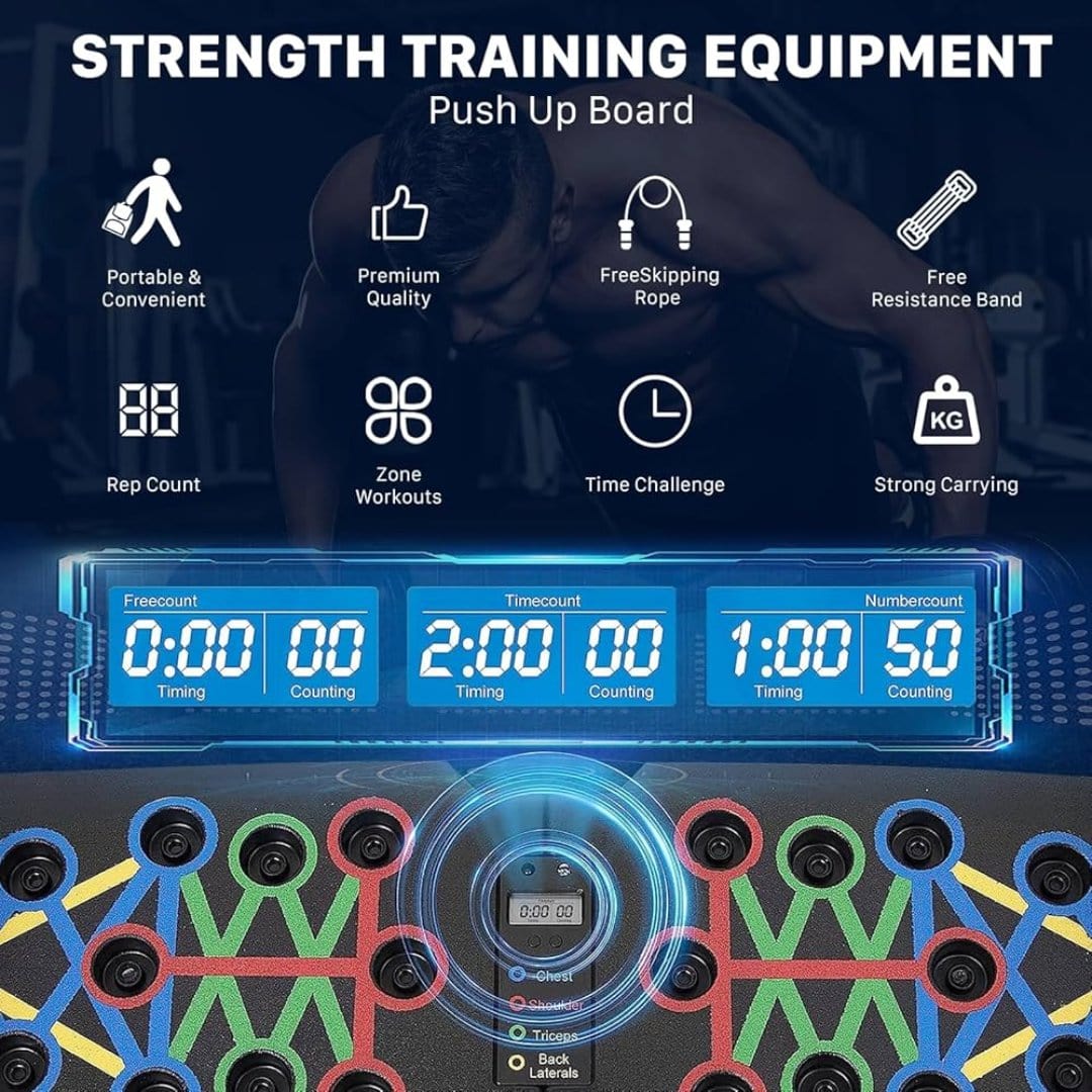 Push-up deska 30 v 1 digitální cvičení celého těla pro domácí fitness nadšence | Lersk