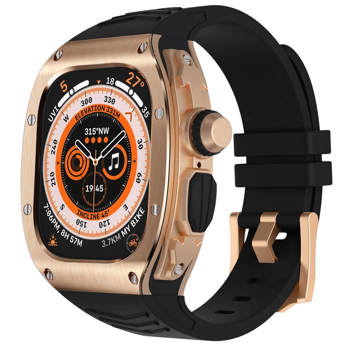 Xyra Stainless Case And Silicone Band For Apple Watch Ultra
